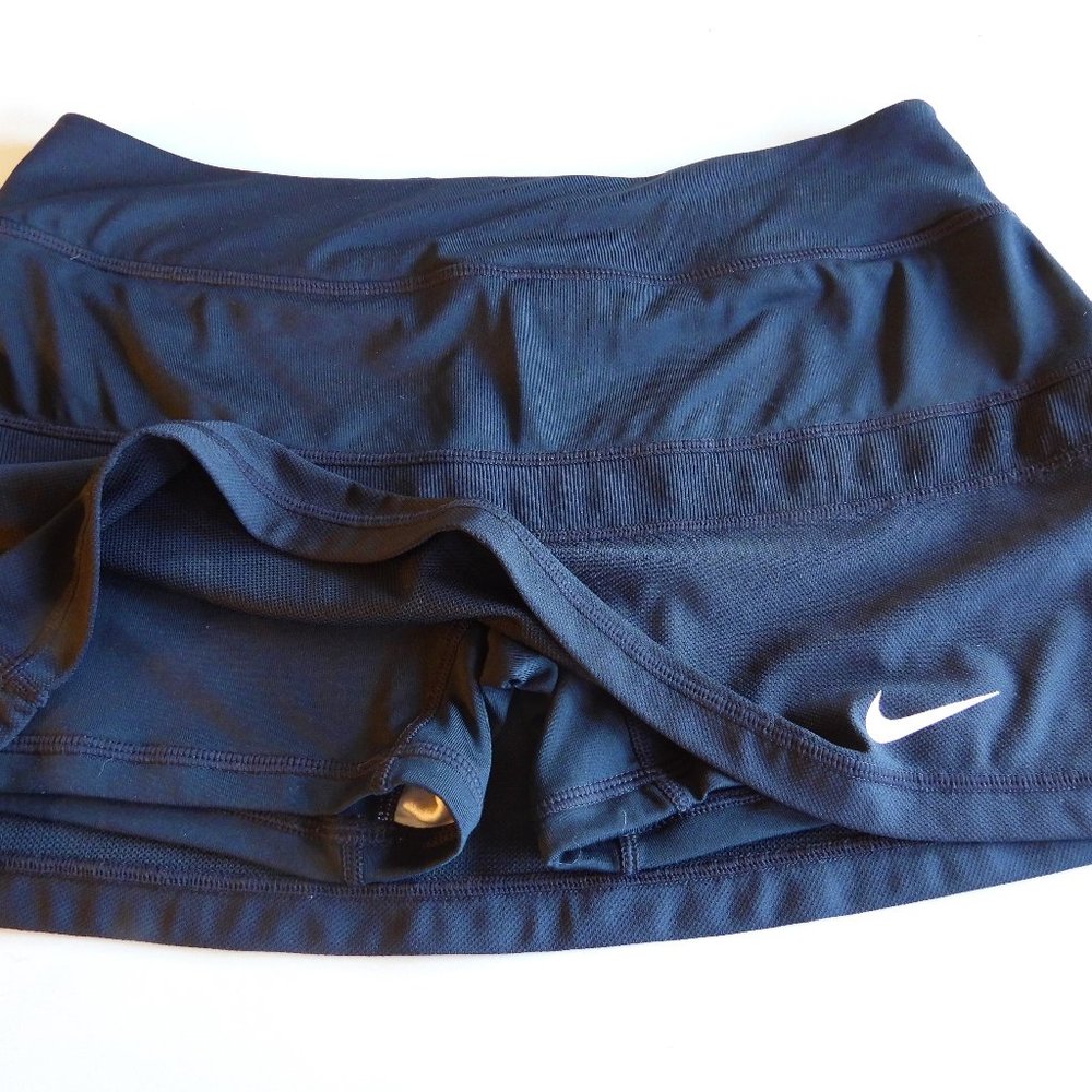 Nike Athletic Dri-Fit Skirt Skorts with attached Shorts Black Sz M Jogging